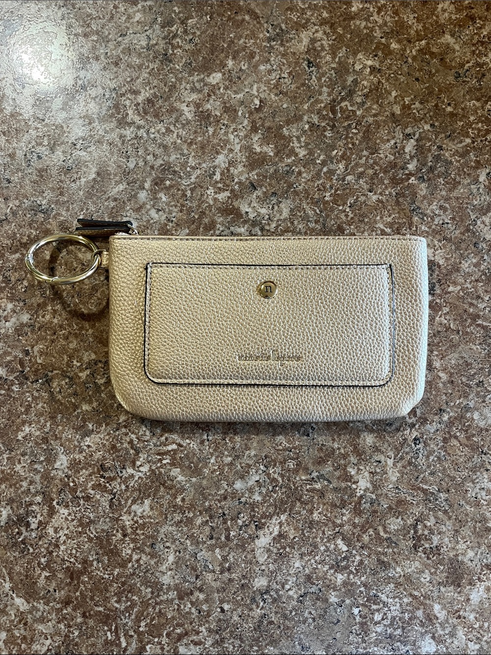 Nanette Lepore Gold Wristlet Clutch